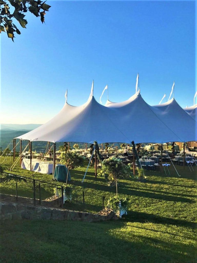 large outdoor marquee tent portrait