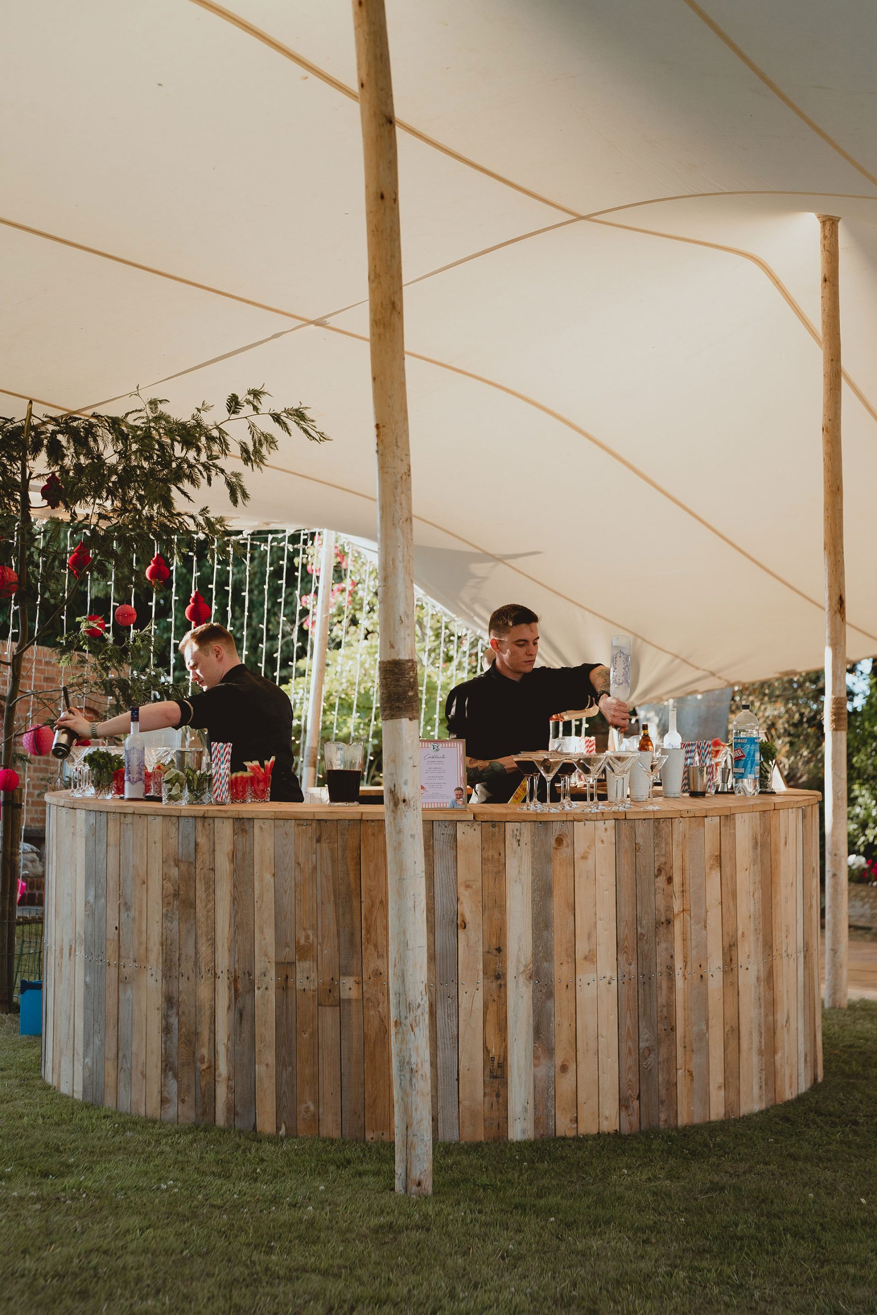 Round bar at wedding