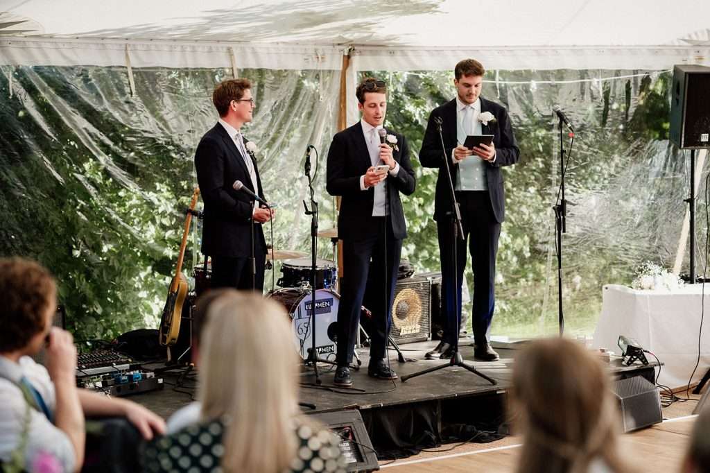 Stage at a wedding