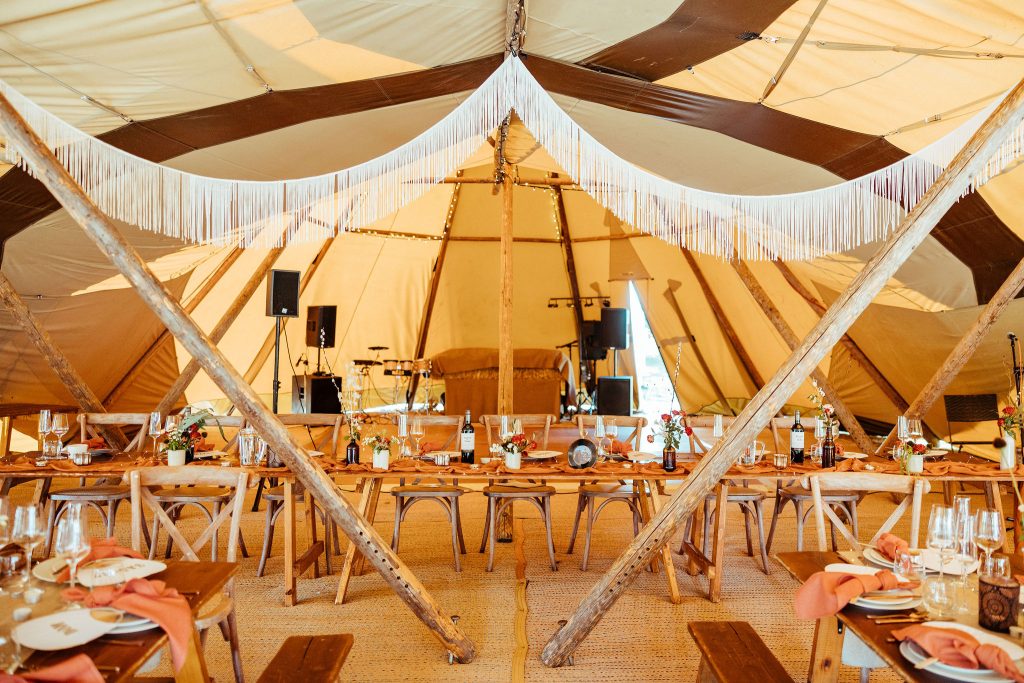 Furniture for marquee wedding