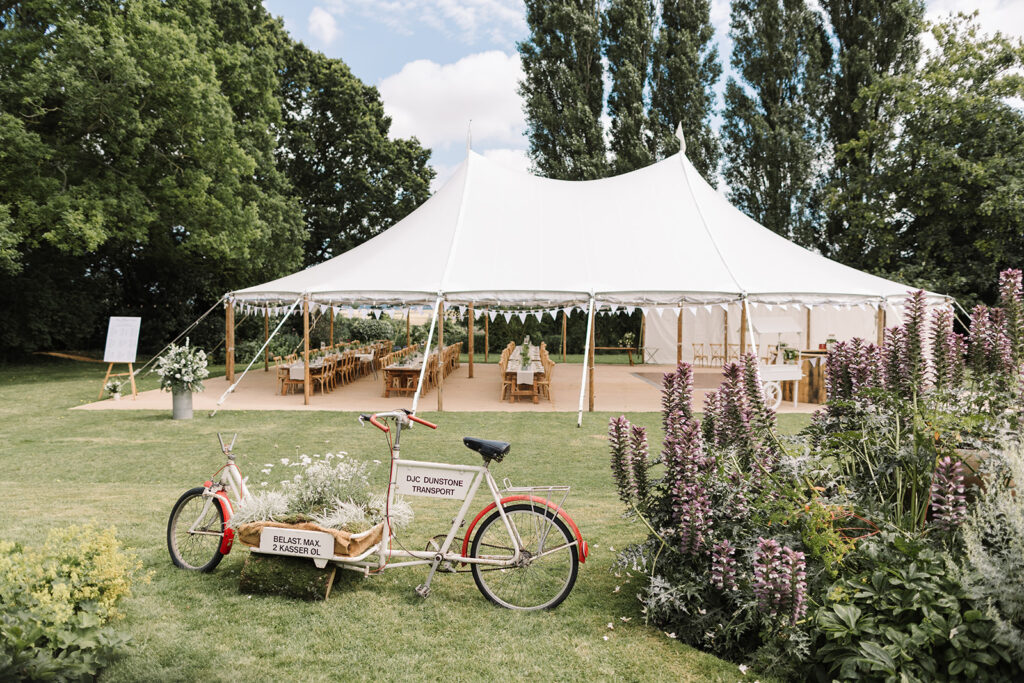 Sailcloth marquee wedding