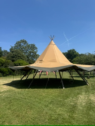 Single Tipi with sides up