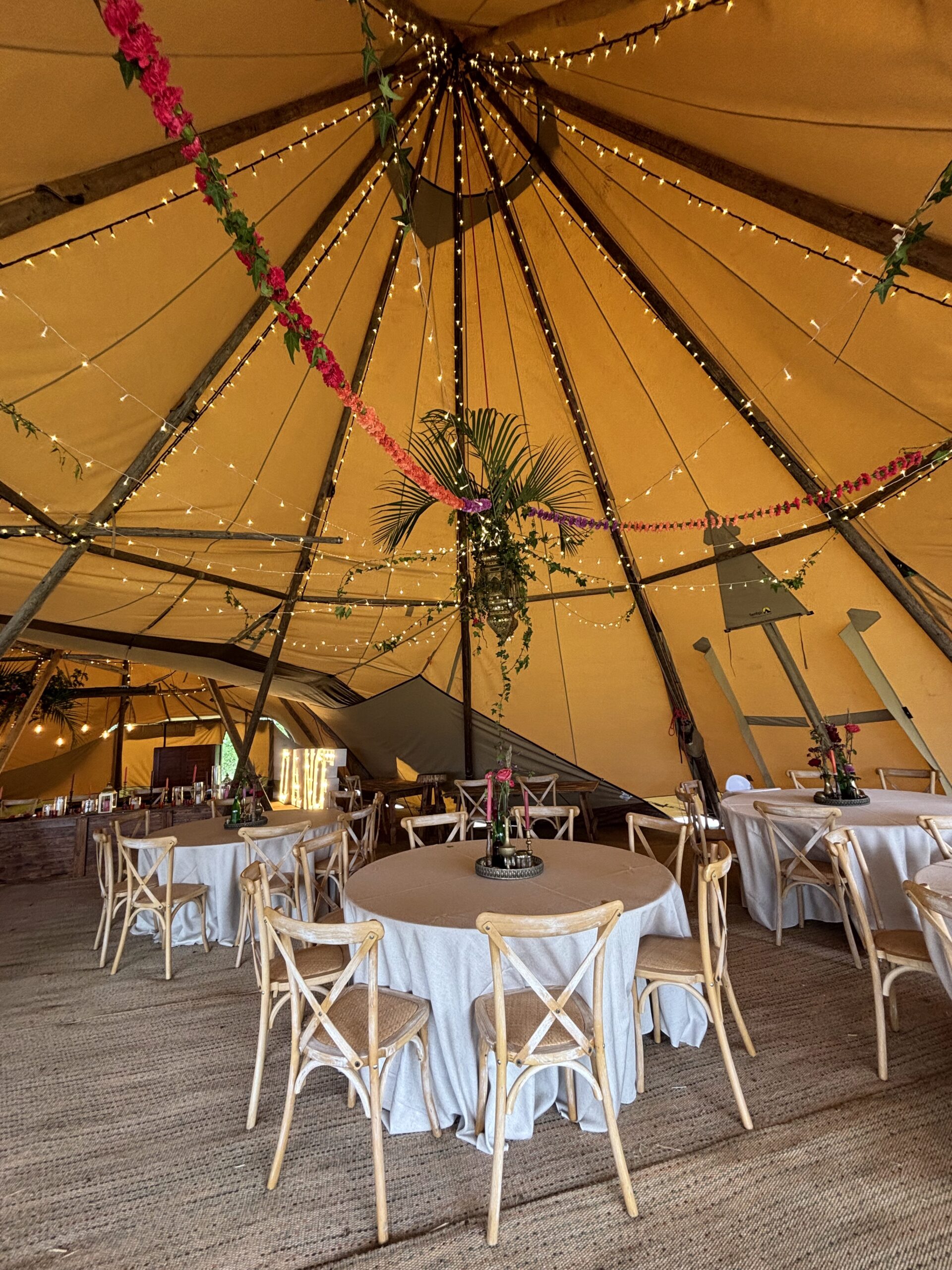To tipis joined interior